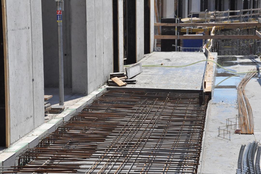 Blick auf die Baustelle aus der Nähe.