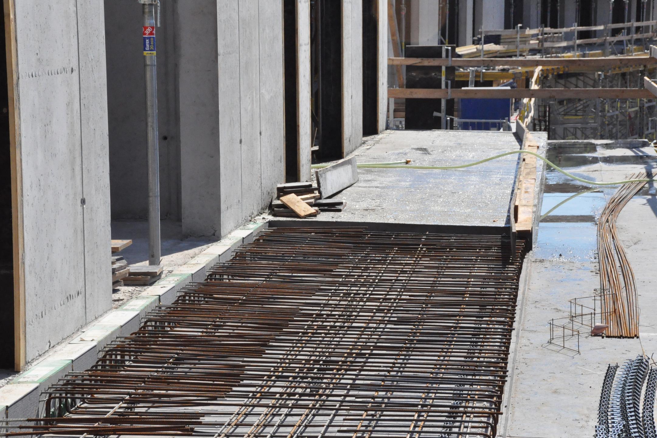 Blick auf die Baustelle aus der Nähe.