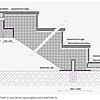 Einbauschnitt einer Treppe mit Bemaßung und Bezeichnungen
