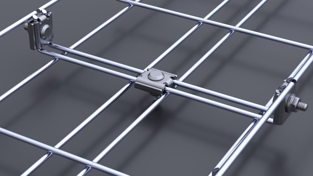 Detailansicht einer Gitterbahn