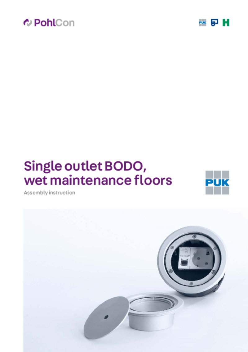 Single outlet BODO, wet maintenance floor