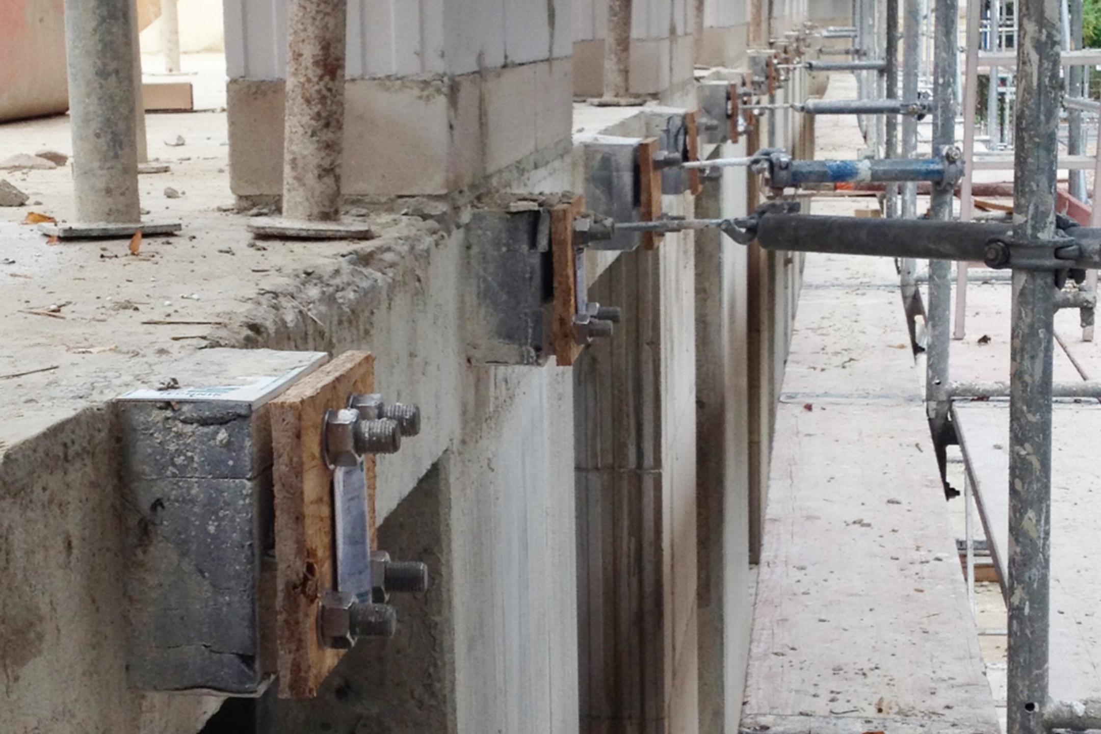 Blick in die Baustelle des Wohnkomplexes.