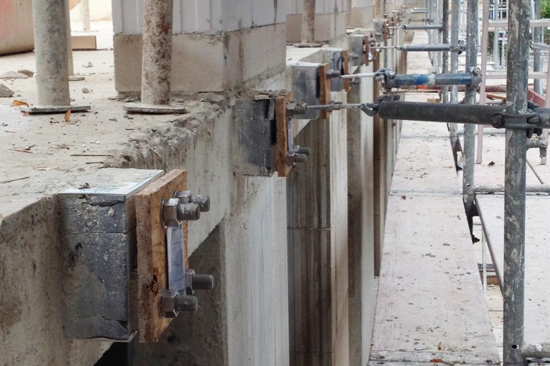 Blick in die Baustelle des Wohnkomplexes.