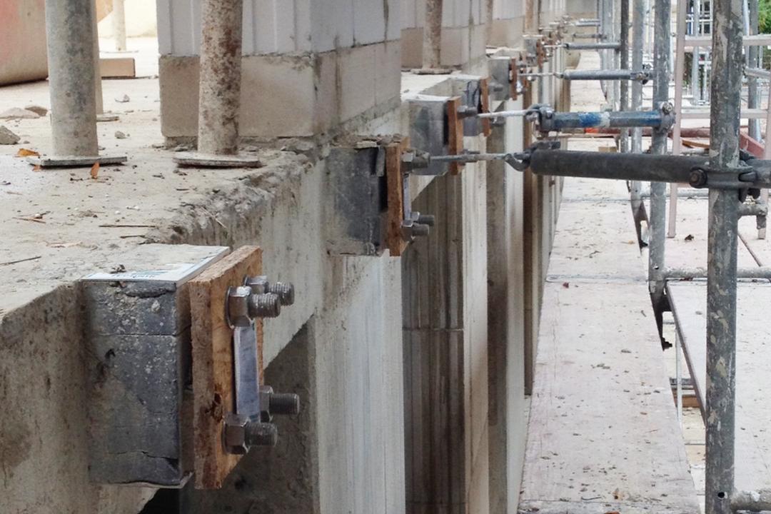 Blick in die Baustelle des Wohnkomplexes.