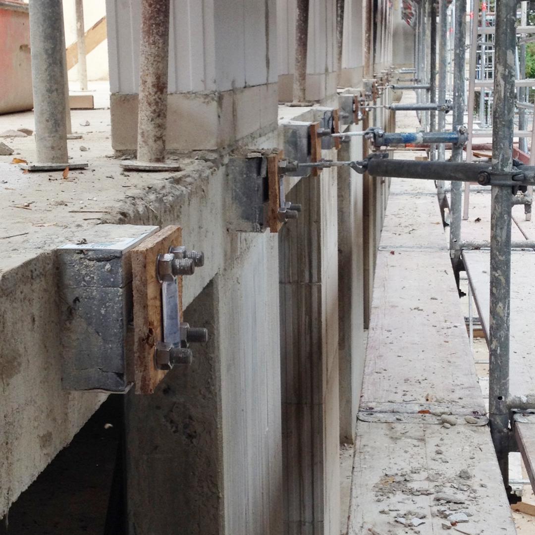 Blick in die Baustelle des Wohnkomplexes.