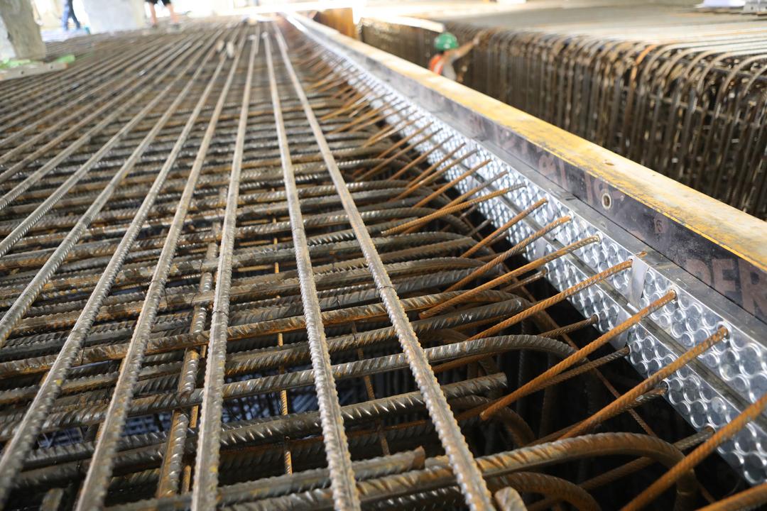 Die Baustelle mit den PohlCon-Elementen aus der Nahaufnahme.