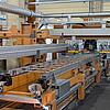 Moderne Leiterschweißanlage in der Produktion von Kabeltragsystemen