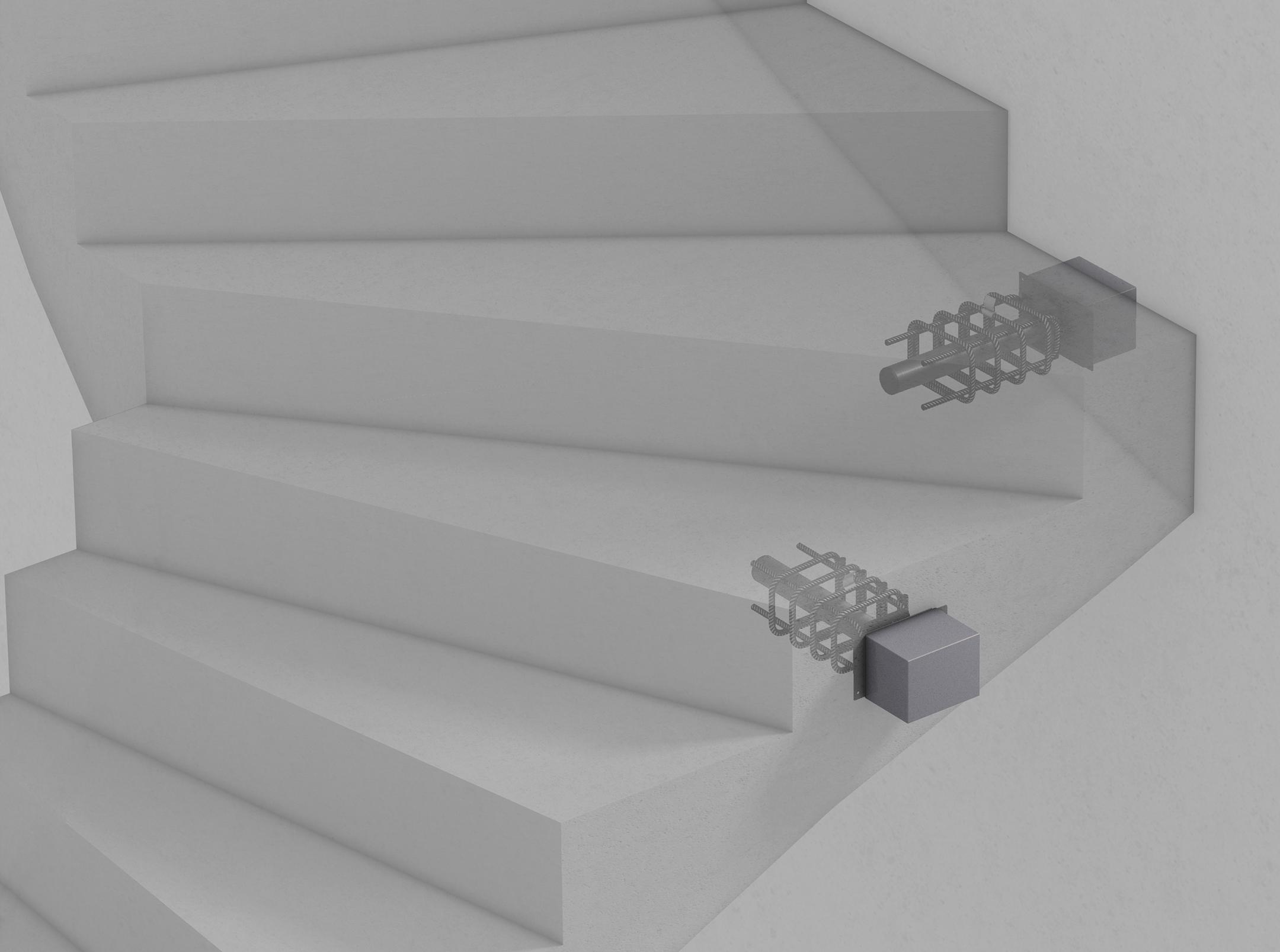 Gewendelte Treppe mit Trittschalldämmelement