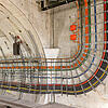 Cable laying in tunnels