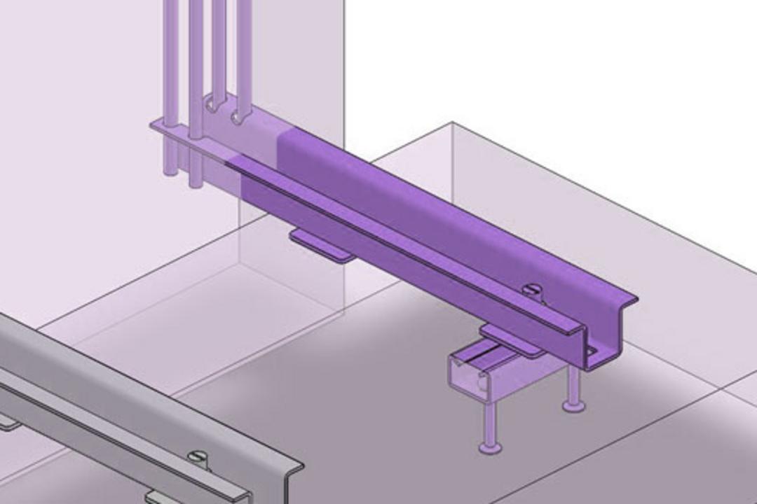Ansicht einer PohlCon Ankerschiene in einem CAD-Programm