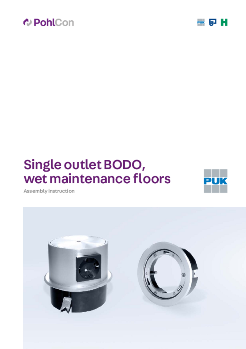 Single outlet BODO, wet maintenance floor