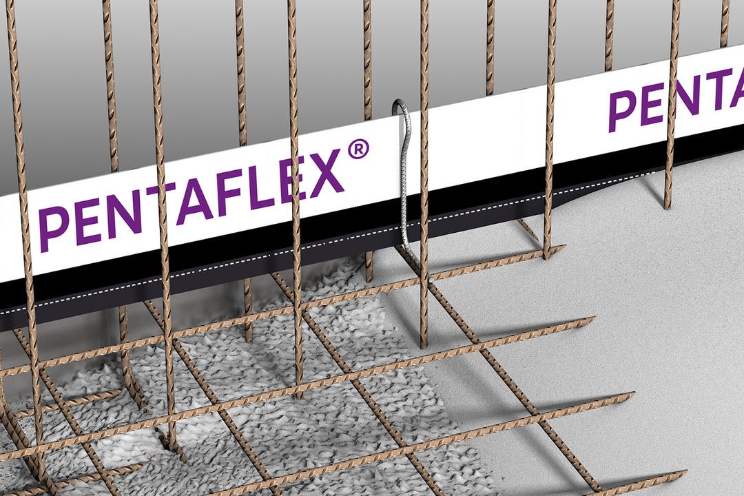 Das Abschalelement PENTAFLEX in einer schematischen Darstellung des eingebauten Zustands.