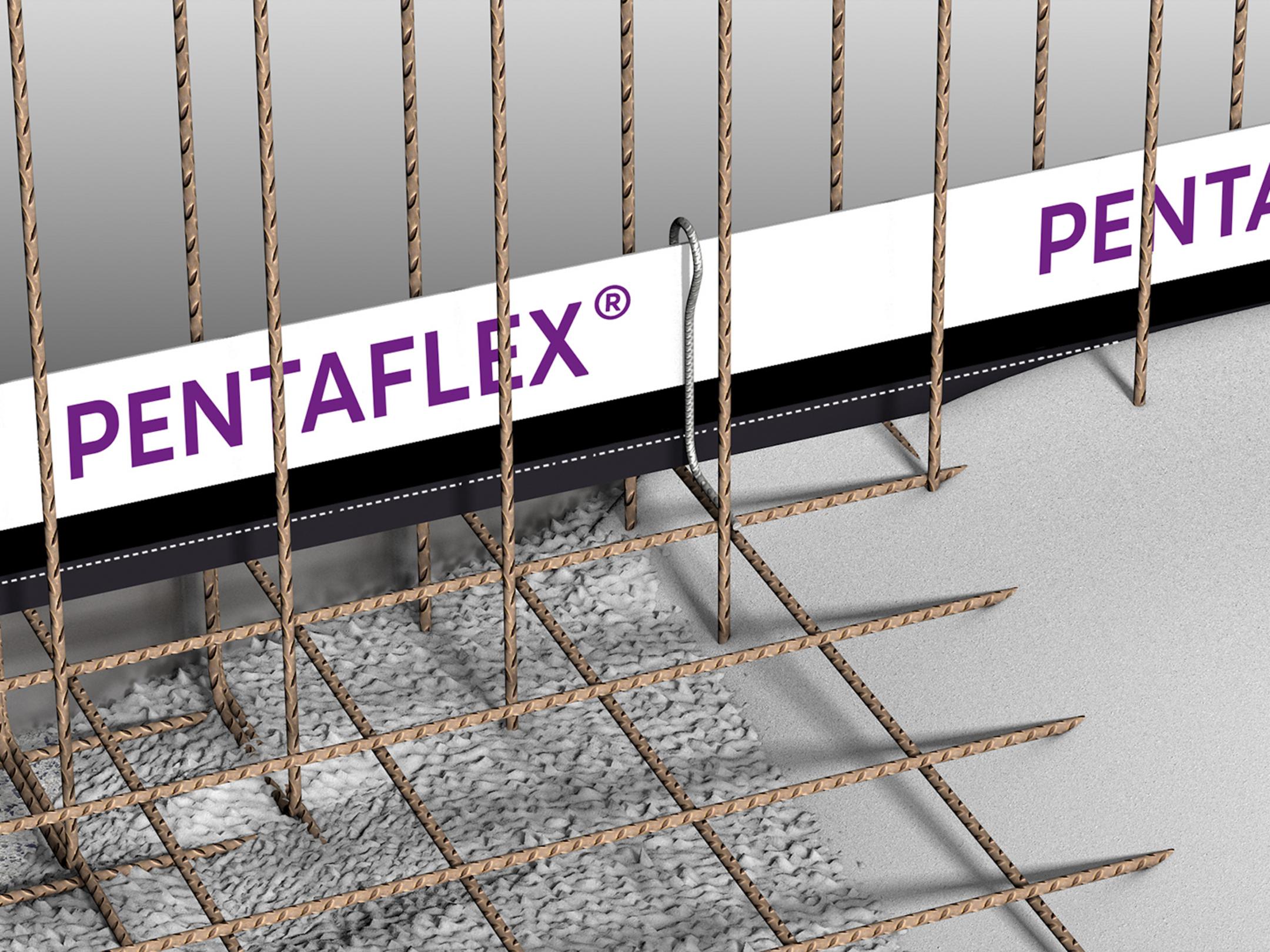 Das Abschalelement PENTAFLEX in einer schematischen Darstellung des eingebauten Zustands.
