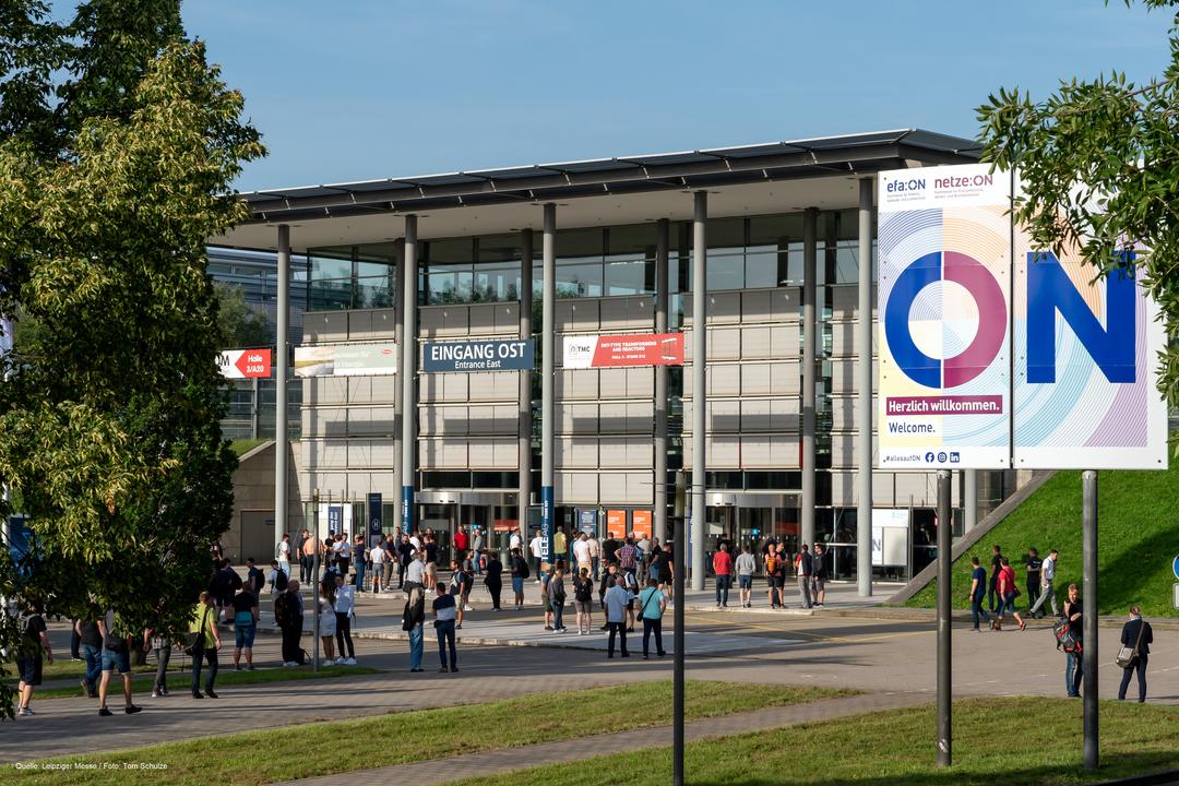 Eingangsgebäude der Leipziger Messe