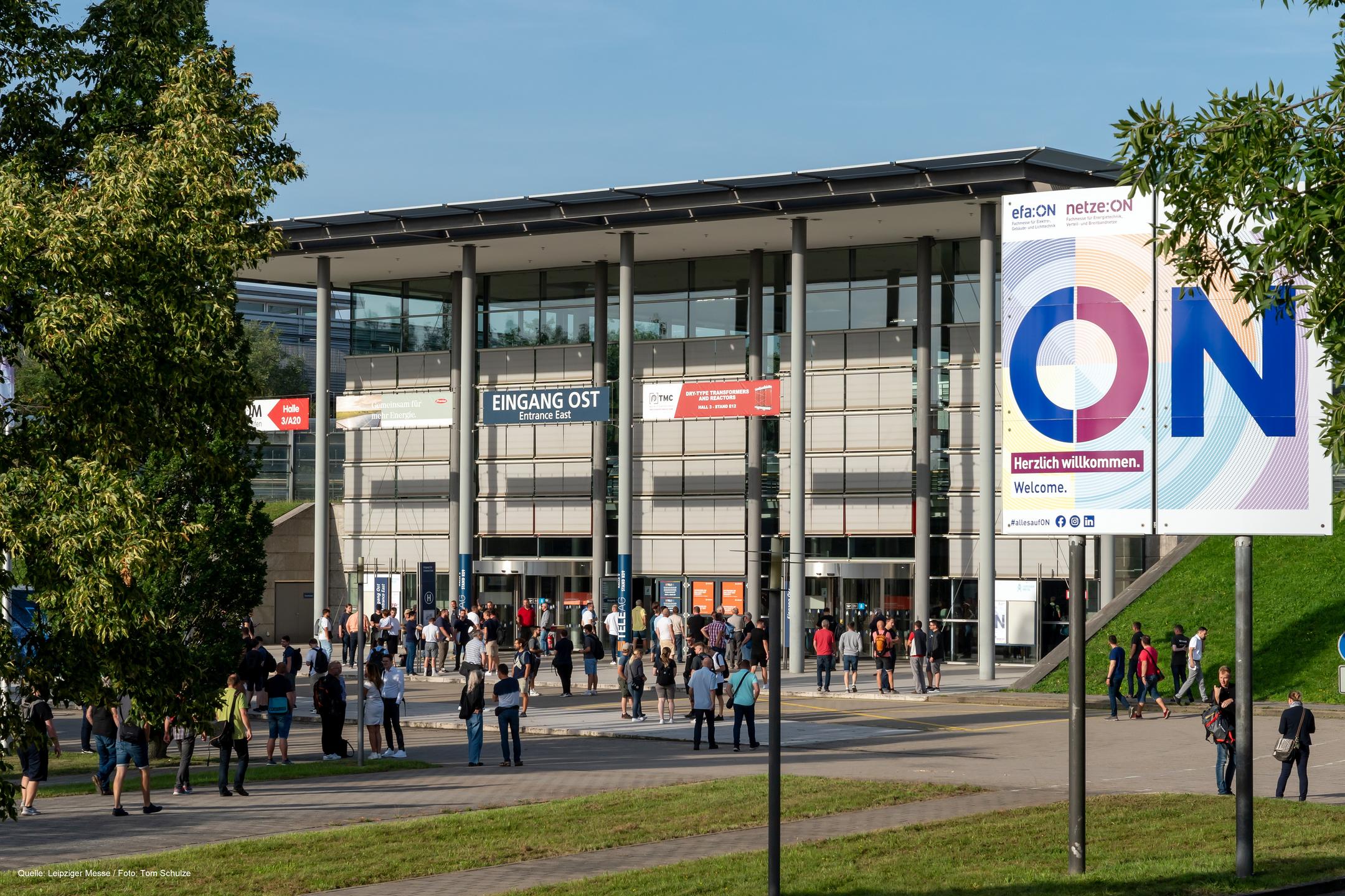 Eingangsgebäude der Leipziger Messe