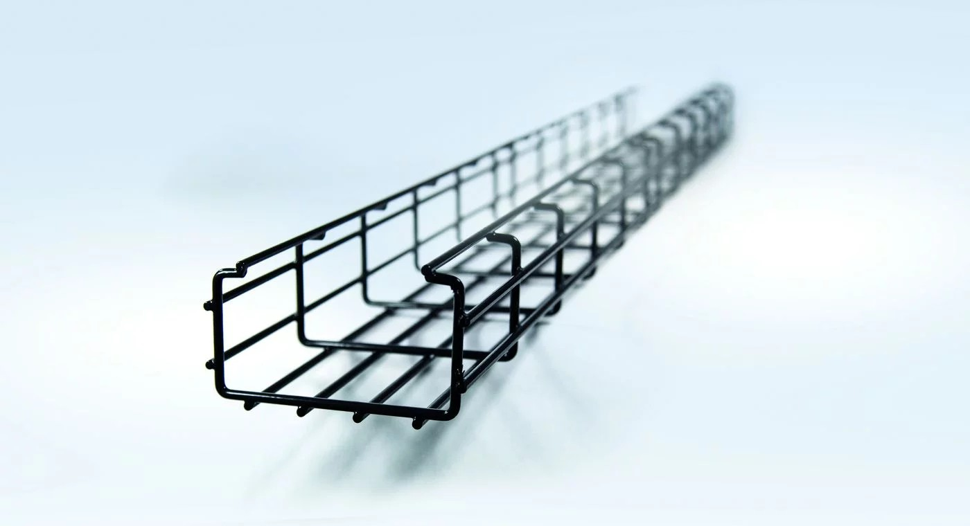 C-shaped mesh cable tray with XC coating