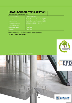 EPD Umweltproduktdeklaration Durchstanzbewehrung JDA 