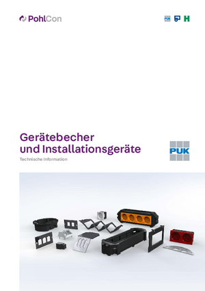 Technische Information Gerätebecher und Installationsgeräte