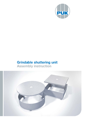 Grindable shuttering unit - Assembly instruction