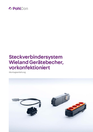 Montageanleitung für Steckverbindersystem für Wieland Gerätebecher, vorkonfektioniert