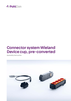 Assembly instruction for connector system for Wieland Device cup, pre-converted