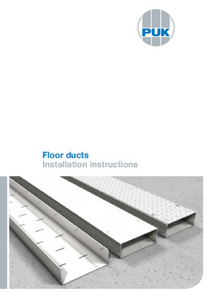 Floor ducts - Assembly instructions