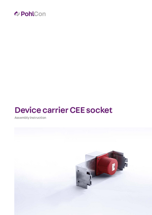 Assembly instruction for Device carrier for CEE sockets