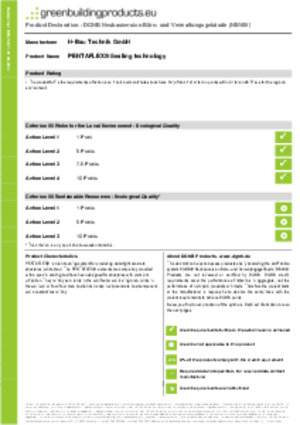DGNB Product Declaration PENTAFLEX®
