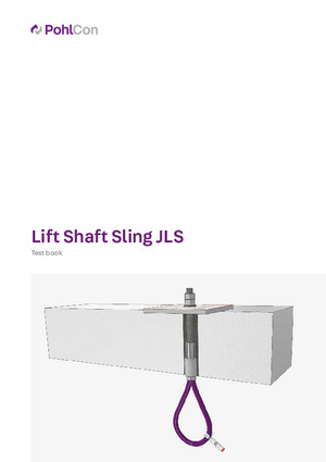 Lift Shaft Sling JLS - Test book