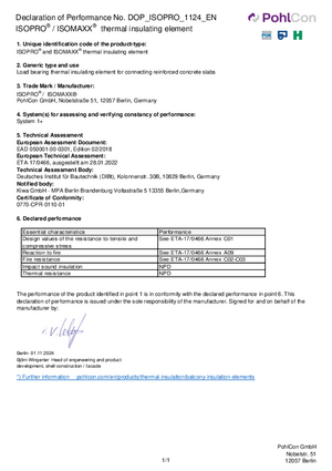 Declaration of Performance ISOPRO® / ISOMAXX®