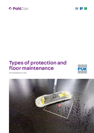 Notice for types of protection and floor maintenance