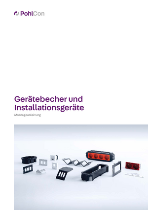 Montageanleitung Gerätebecher und Installationsgeräte