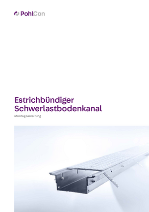Montageanleitung für estrichbündigen Schwerlastbodenkanal