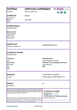Electrical conductivity (G 50)