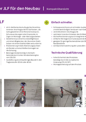 Liftschachtanker JLF - Kompaktübersicht