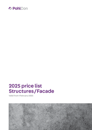 Price list 2025 Shell construction / facade