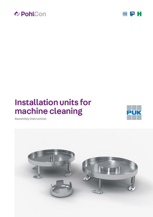 Installation units for machine cleaning
