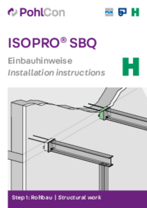 Einbauhinweise ISOPRO® Beton-Stahl 80/120 SBQ