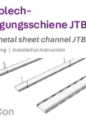 Profiled metal sheet channels JTB - Assembly instructions