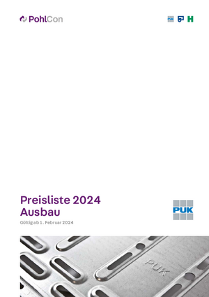 Preisliste 2024 Ausbau