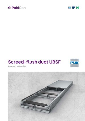 Screed-flush duct UBSF