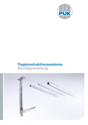 Tragkonstruktionssysteme Montageanleitung
