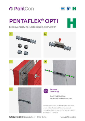 Installation instructions PENTAFLEX® OPTI