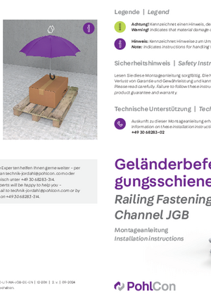 Montageanleitung Geländerbefestigung JGB