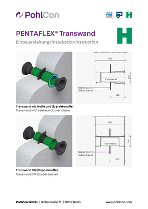 Installation instructions PENTAFLEX® Transwand