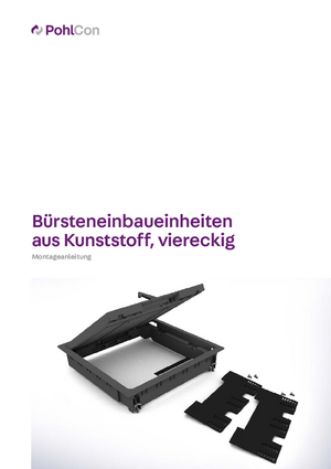 Montageanleitung Einbaueinheiten, viereckig aus Kunststoff