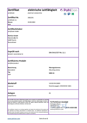 Elektrische Leitfähigkeit (MKD 21)