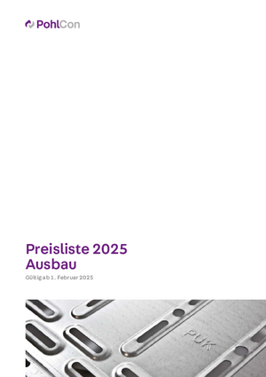 Ausbau Preisliste 2025