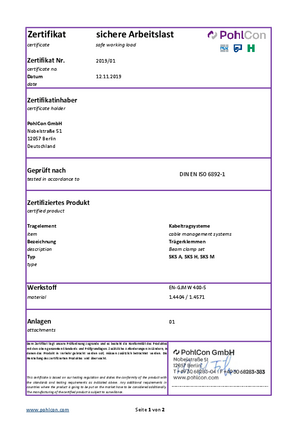 <div>Sichere Arbeitslast (SKS)</div>