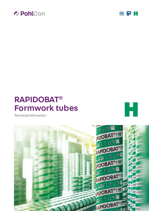 RAPIDOBAT® formwork tubes - Technical information